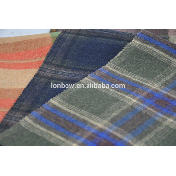 Tartan Plaid Melton Wolle Stoff auf Lager von China-Lieferant